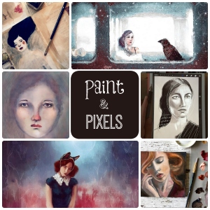 Paint & Pixels Promo Collage with text